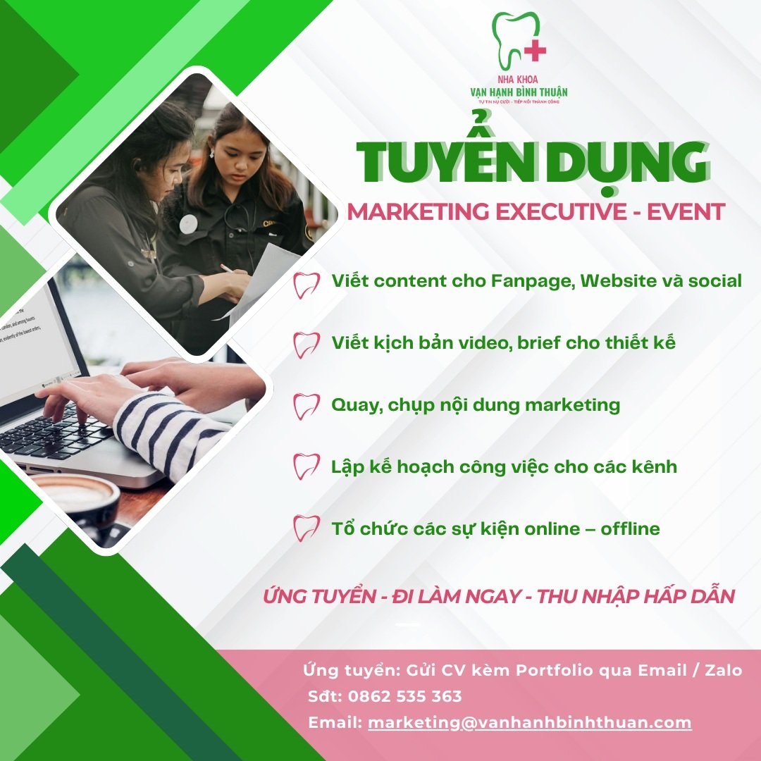 NHA KHOA VẠN HẠNH BÌNH THUẬN TUYỂN DỤNG